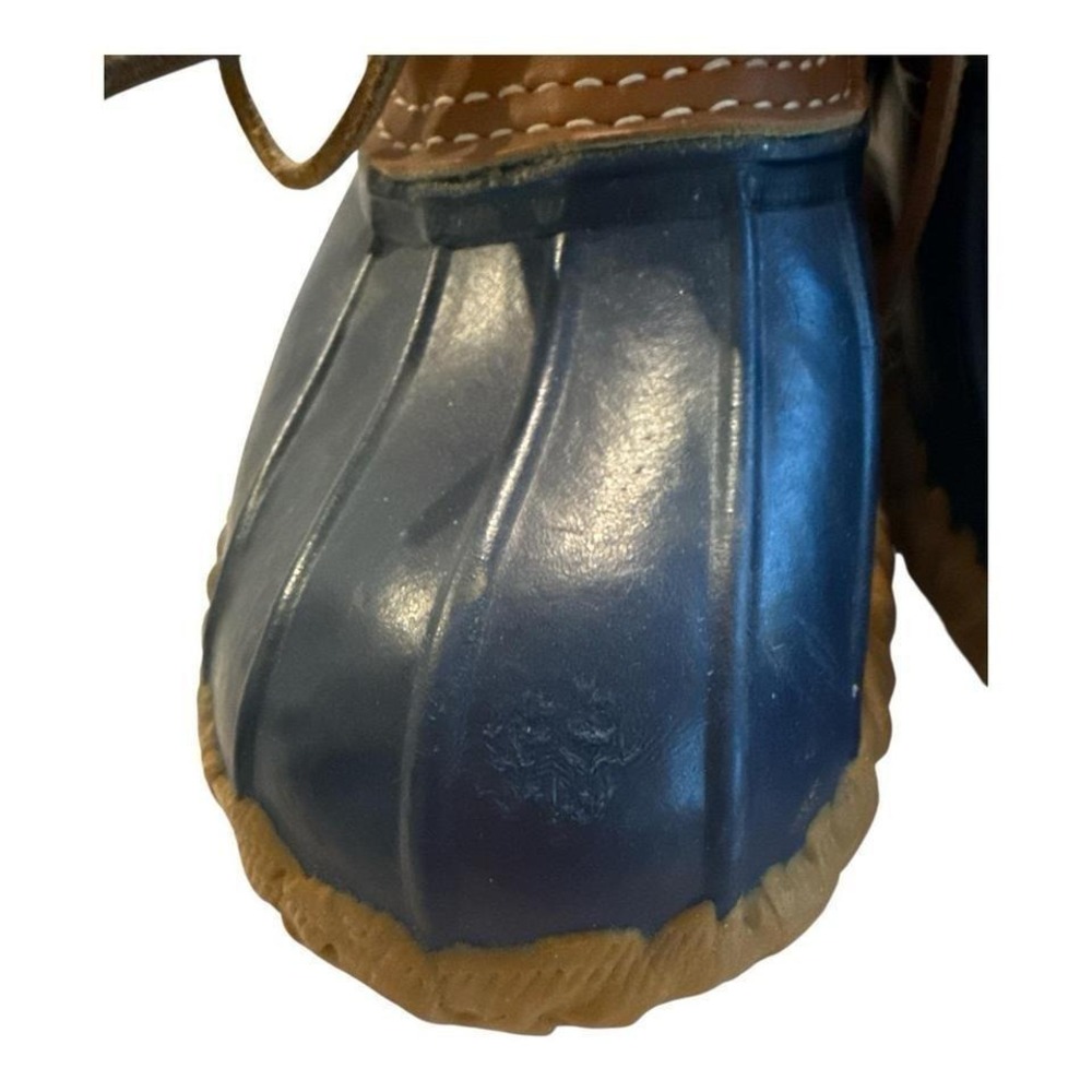 Vintage LL Bean Bean Duck Slip On Boots Waterproof Navy/Brown Women's Size 7M - Picture 5 of 6